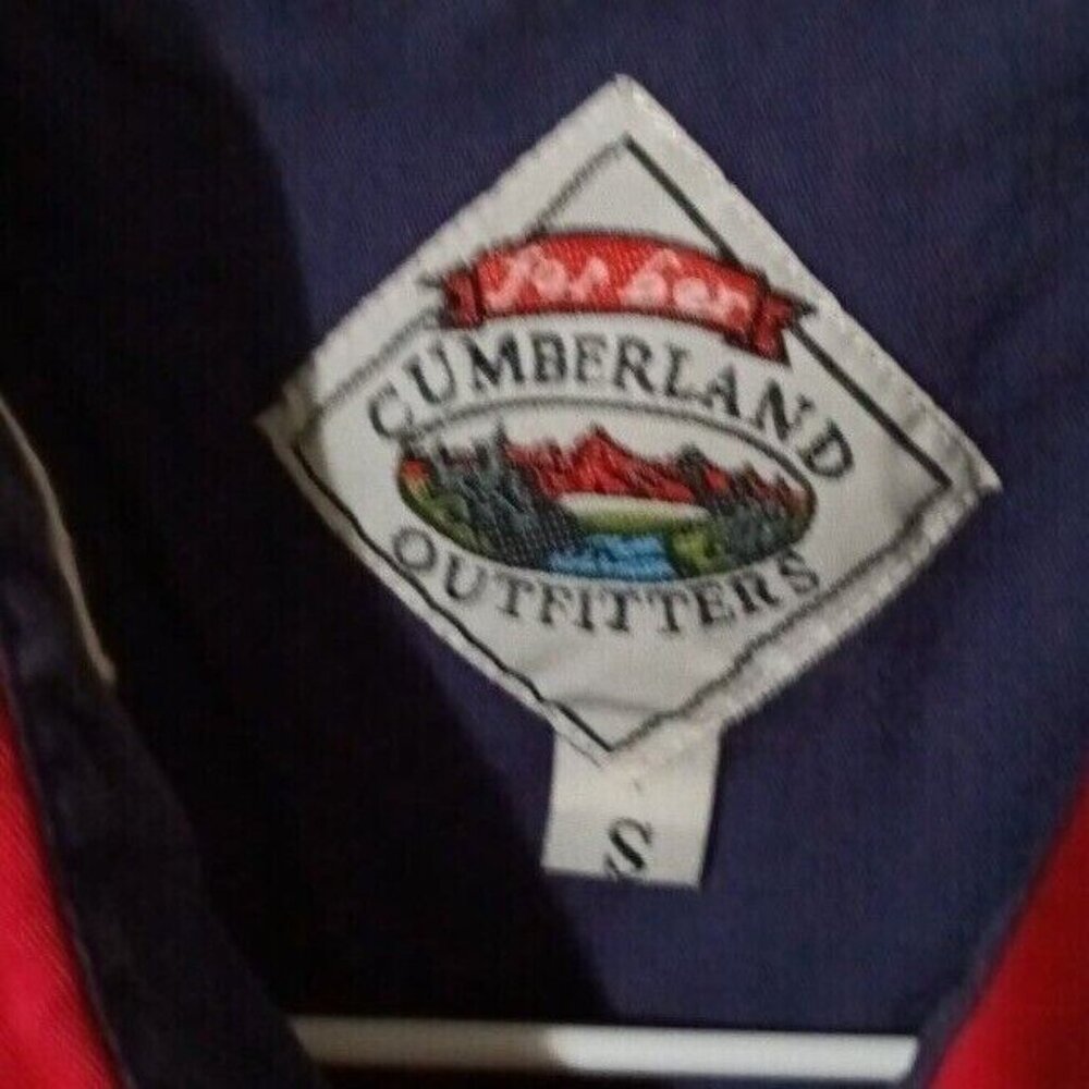 Cumberland Outfitters Womens Small Western Snap Shirt USA Stars Red White Blue - Picture 3 of 4